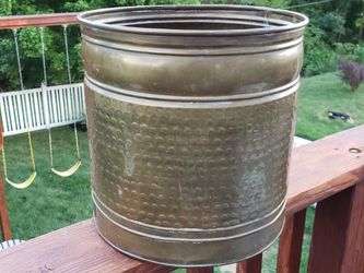 Old brass bronze bucket made in India