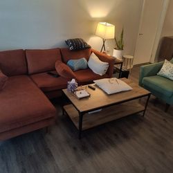 Living Room Set With FREE Electric Fireplace