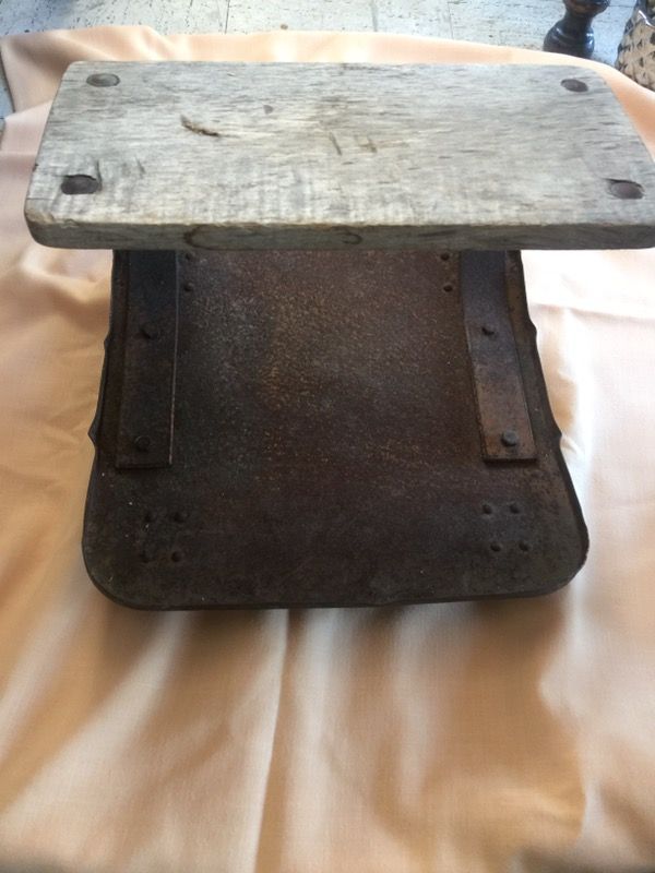 Primitive stool for milking cows great for repurposing