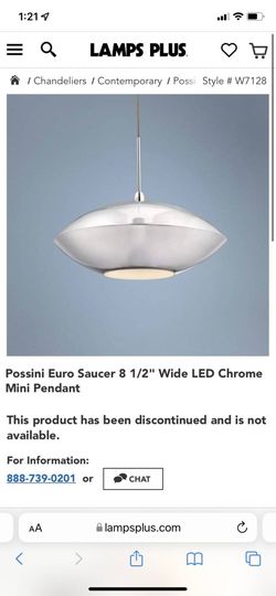 Possini Euro Saucer 8 1/2" Wide LED Chrome Mini Pendant Light