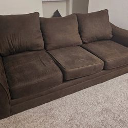 Sleek Brown Sofa 