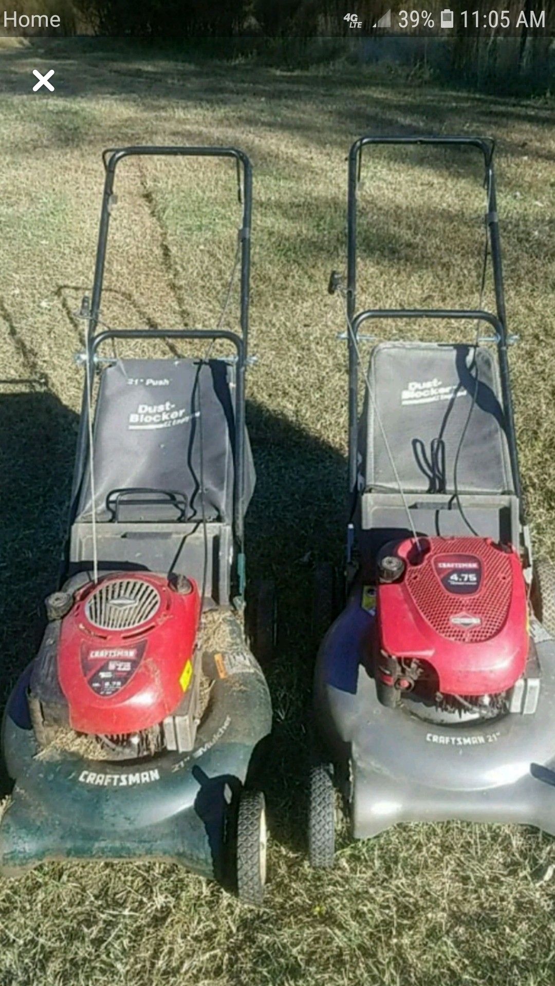 2 Craftsman lawn mowers