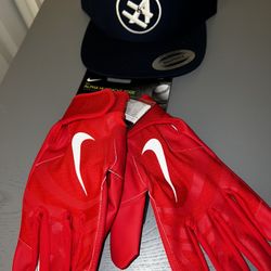 Batting Gloves Alpha Huarache Nike Color Red 