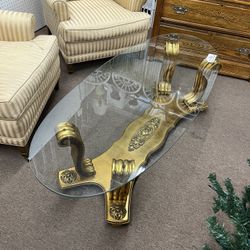 Vintage MCM Hollywood Regency Coffee Table