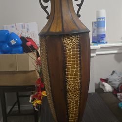 Tall Decorative Standing Brown Vase