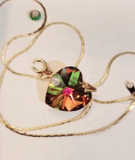 Beautiful Heart Crystal Necklace