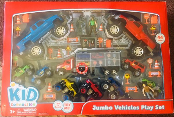 kid connection jumbo vehicles play set