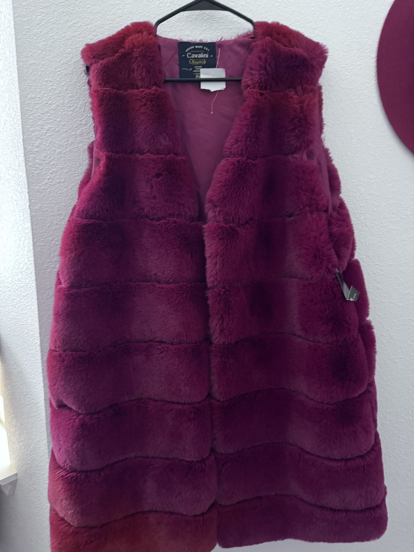 Cavalini Faux Fur Vest Size 2x
