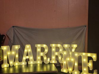 Marry Me Light up Sign