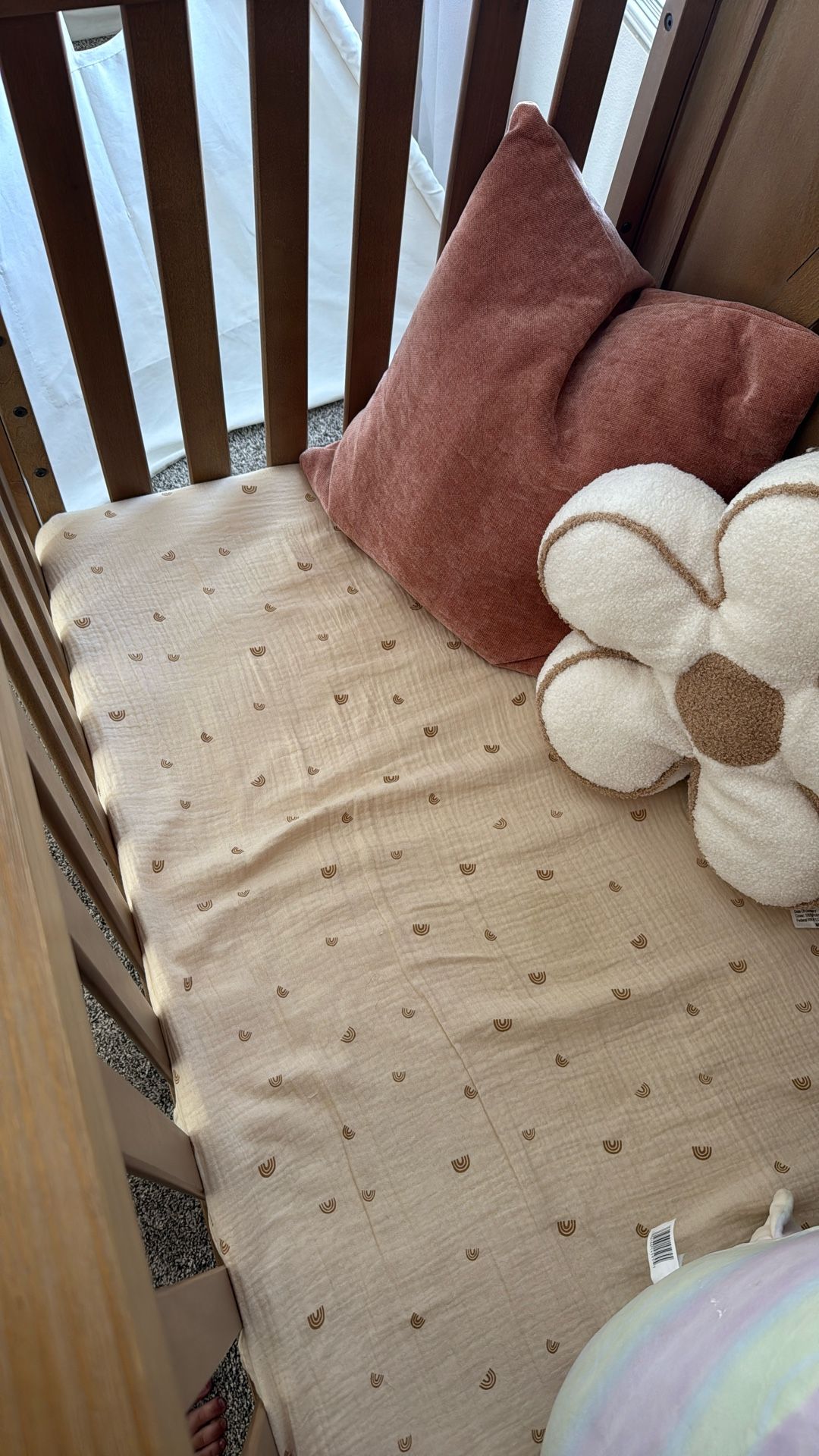 Rainbow Crib Sheet And Change Table Cover