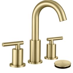 Bathroom 3 Hole Faucet - Brushed Gold