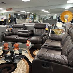 🇺🇸🇺🇸 Presidents Sale On This 3pc Recliner Sofa Love Seat & Chair !! $999 All 3x Pieces 😱🫡🇺🇸