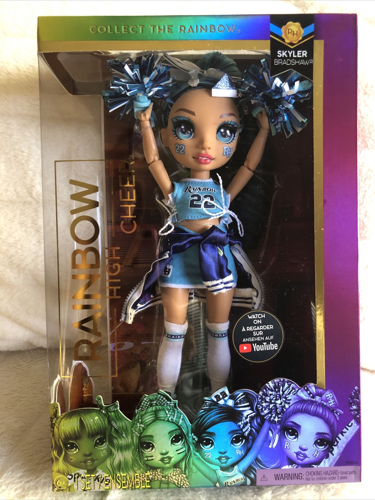 Rainbow High Cheer Skyler Bradshaw Blue Fashion Doll Series 1 MGA 2020 RARE NEW
