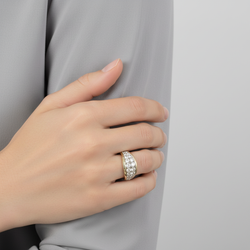 14K Yellow Gold Diamond Womens Ring - 1.15ct
