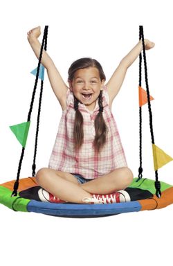 Round swing new but one rope need fix easy fix