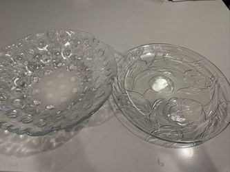 Two Glass Serving Items