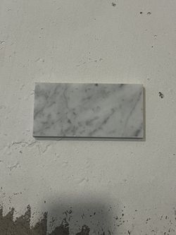 3 X 6 In White Carrara Marble Honed Subway Tile