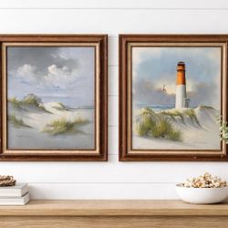 Coastal Wall Art – Matching Framed Painting Set