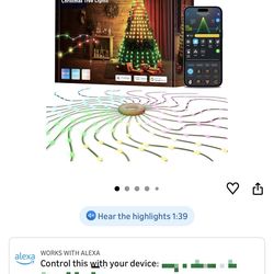 Govee Christmas Tree Lights, Smart RGBIC 480 LEDs Christmas Lights, 6.6ft × 24 String Lights for Holiday Decorations, Music Sync, Voice and APP Contro