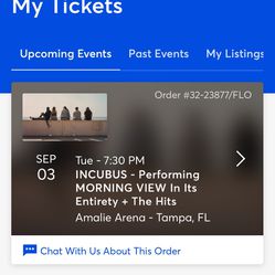 Incubus Tickets (3) 