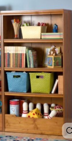 Wooden Bookcase with Cubby Land Of Nod