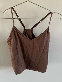 Pact dark brown crop top