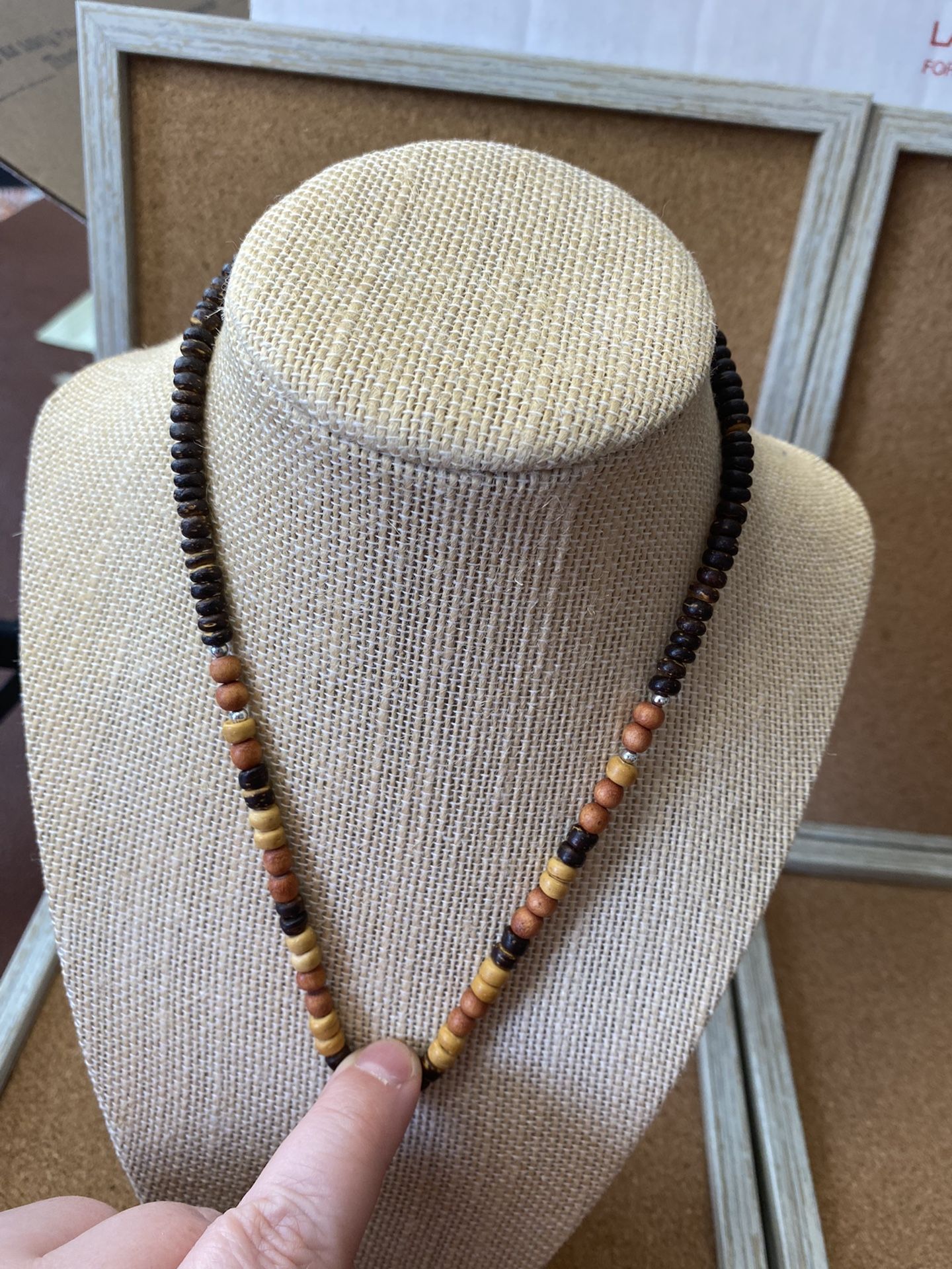 Y2K Retro Chocker Wooden Beads Boho Alternative Skater