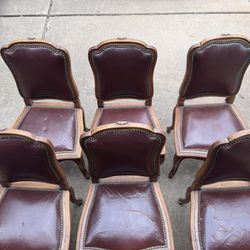 Set of 6 Vintage Antique Style Chairs. 