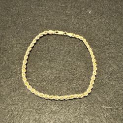 9.25” 10k Yellow Gold Ankelet Or Bracelet 