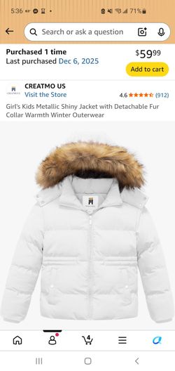Girls winter coat