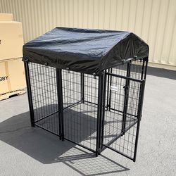 (New) $135 Heavy Duty Dog Kennel Crate with Cover Pet Playpen 4x4x4.5ft 