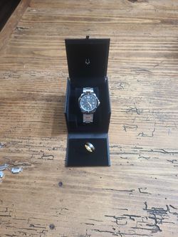 BULOVA watch With Matching Tungsten Ring