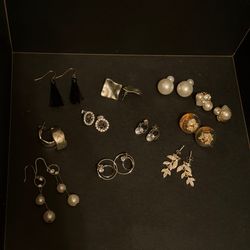 Elegant Silver and Gold Earrings