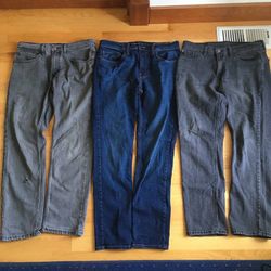 Lot of 3 Jeans - Levis 559 and 541 and Goodfellow Skinny Sz 34