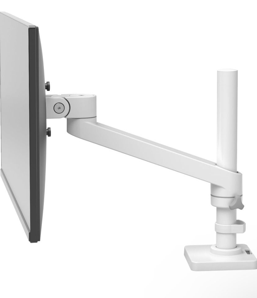 Ergotron – NX Single Monitor Arm, VESA Desk Mount for Monitors Up to 34 Inches, 0 to 18 lbs – White