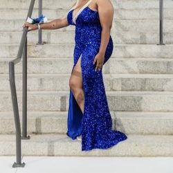 Blue Sequin Dress