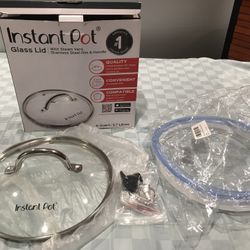 New Instant Pot 6 quart glass lid & 2 sealing rings for 5/6 quart pot