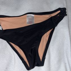 Xhilaration Black Bikini Bottom Bathing Suit Swimsuit Women Junior XS X-Small A023