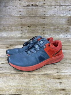 Salomon Ultra Pro Mens Sz 10 Orange Grey Trail Running Shoes Activewear Sneakers
