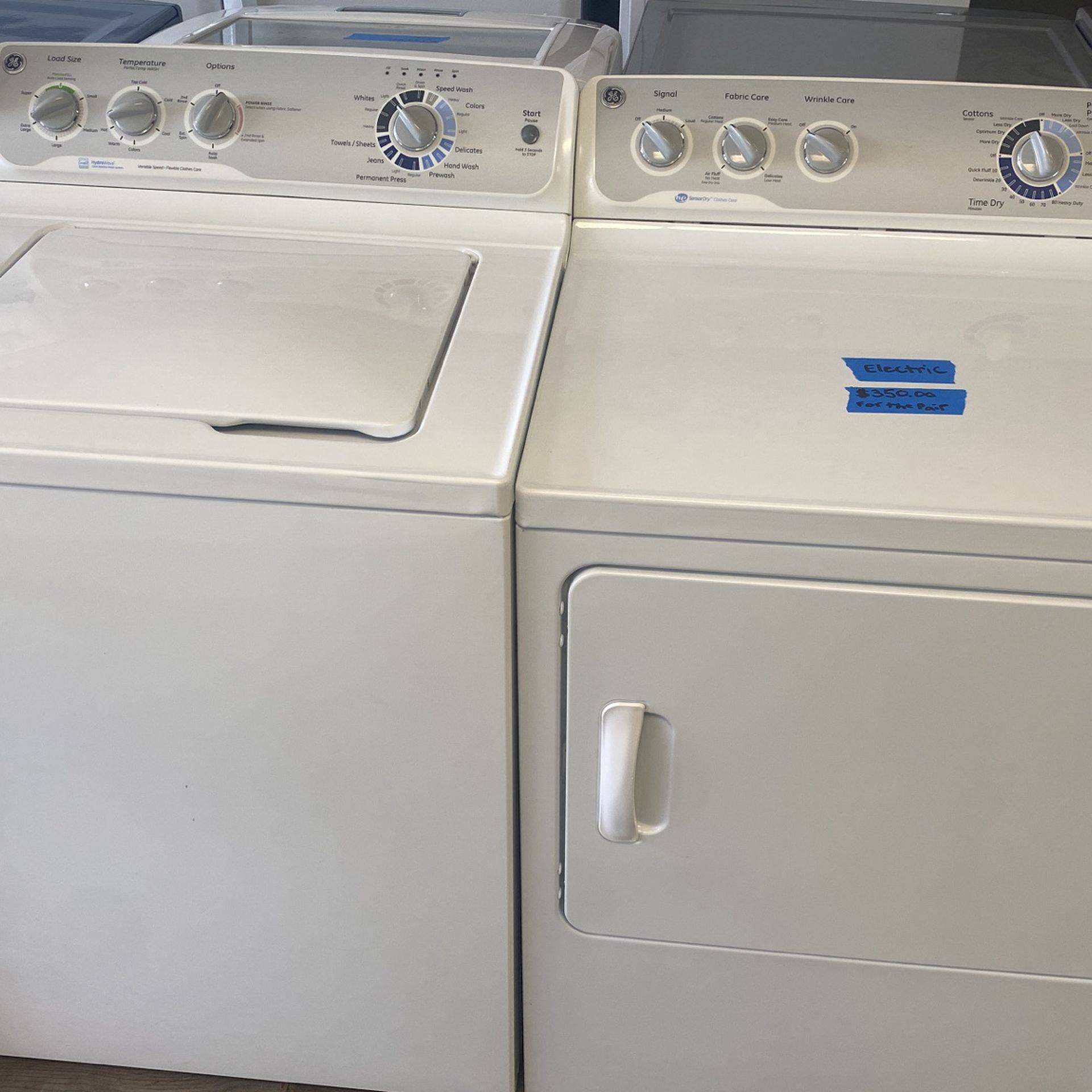 GE Washer And Electric Dryer 