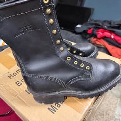 White's Black Leather Work Boots