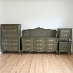 French Provincial Vintage King Bedroom Set
