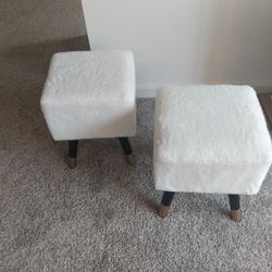 Faux Fur Stool