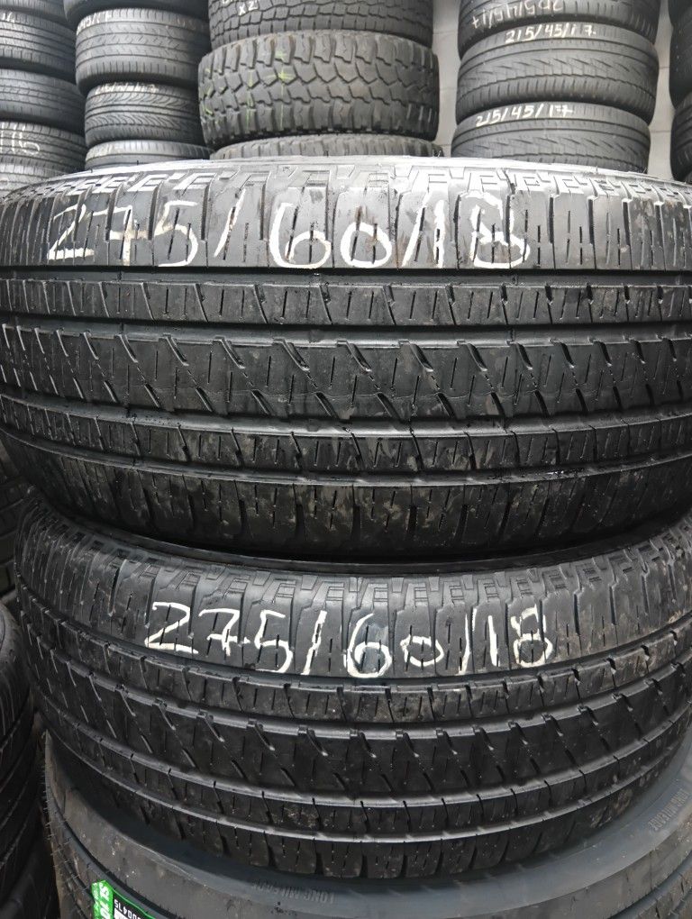 Pair Of 275 / 60/R18 With 75% Of Tread Or Life Bridgestone Dueler H / L Hablamos Espanol