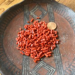 Deep Salmon Natural Coral Beads From American Southwest 
