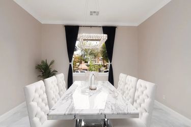 Marble-top Dining Set for 8