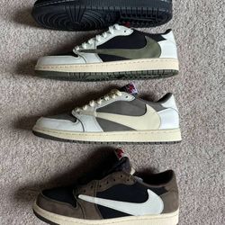 Nike Jordan 1 Low Travis Scott Black Phantom, Reverse Mocha, Brown Mocha Low, Olive, Fragment