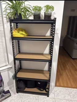 Storage Shelves, 60" H x 28" W x 12" D Metal Heavy Duty Garage Shelving Unit