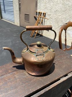 Antique copper tea kettle 18th century
