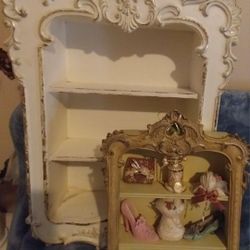Big  Vintage Shabby Chic Shelf
